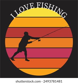 Fishing t shirt design vector 