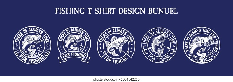 Vector de diseño de camiseta de pesca, Mejor diseño de camiseta de pesca, Citas sobre pesca, camisa de pesca de tipografía Bunuel, silueta retro de ilustración de arte vintage, 