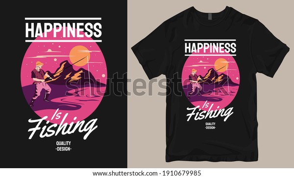 Fishing t shirt design\
vector. T-shirt design for print. t shirt design for fishing.\
Fishing silhouette. cool outdoor t shirt designs. Graphic tee shirt\
design sublimation