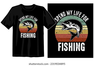 Fishing t shirt vector, Fishing vintage t shirt design, vintage fishing t shirt graphic illustration