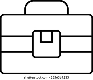 Fishing Tackle Box Vector Line Icon Design