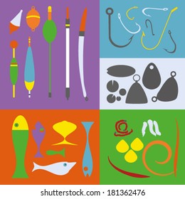 Fishing tackle set.