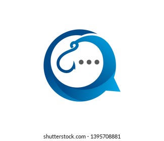 Fishing Talk, Forum, Community Logo Template, Icon, Symbol