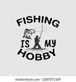 
fishing theme, slogan graphics, and illustrations with patches for t-shirts and other uses.
