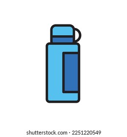 Fishing Thermos Icon Vector Illustration