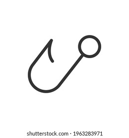 Fishing thin line icon. Symbol in trendy outline style. Premium design for web and apps. Perfect for UI. 