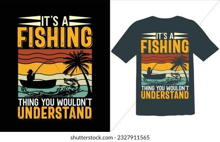 Es algo de pesca que no entenderías el diseño de camisetas, el diseño divertido de camisetas de pesca, la pesca y el diseño de camisetas vectoriales