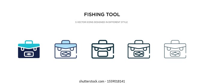 fishing tool icon in different style vector illustration. two colored and black fishing tool vector icons designed in filled, outline, line and stroke style can be used for web, mobile, ui
