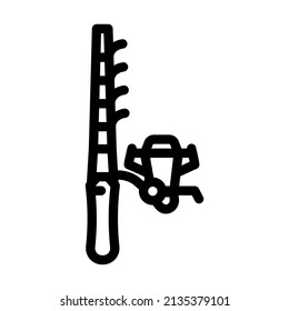 fishing tool line icon vector. fishing tool sign. isolated contour symbol black illustration