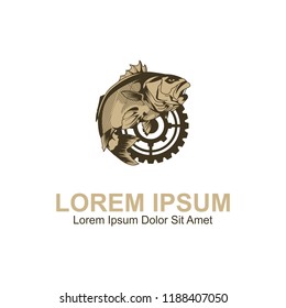 Fishing Tool Logo Template, Suitable for Fishing Equipment Logo, or Retail Logo