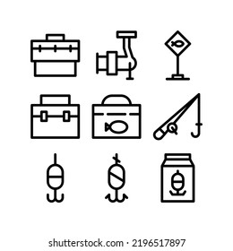 fishing tools icon or logo isolated sign symbol vector illustration - Collection of high quality black style vector icons
