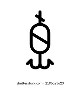 fishing tools icon or logo isolated sign symbol vector illustration - high quality black style vector icons
