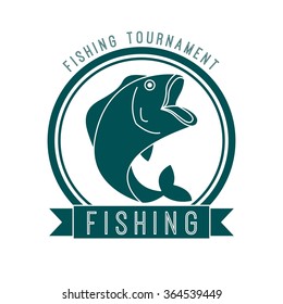 Fishing Tournament Design Stock Vector (Royalty Free) 364539449 ...