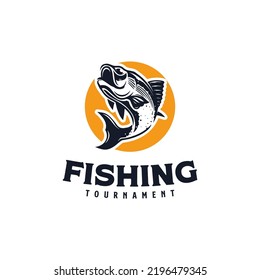 Fishing Tournament Logo Design Template