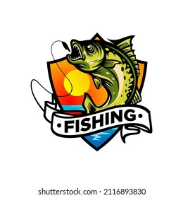 Fishing Tournament Logo Design Vector