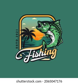 Fishing Tournament Logo Vector  Template 