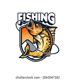 Fishing Tournament Logo Vector  Template 