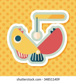 Fishing toy flat icon with long shadow,eps10