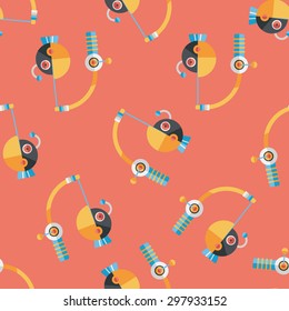 Fishing toy flat icon,eps10 seamless pattern background