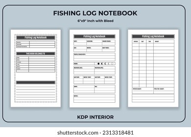 Fishing Tracker Log book Journal