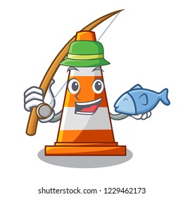 Fishing the traffic cone with character shape