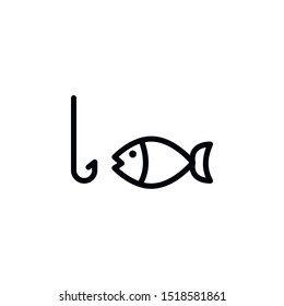Fishing, travel icon. Element of travel icon. Thin line icon