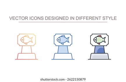 Diseño de icono de trofeo de pesca con fondo blanco