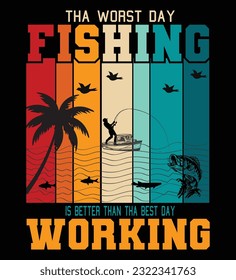 fishing tshart art vector design