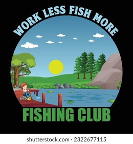 fishing tshart art vector design