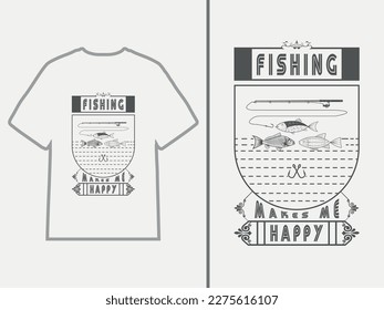 It is a fishing t-shirt design.