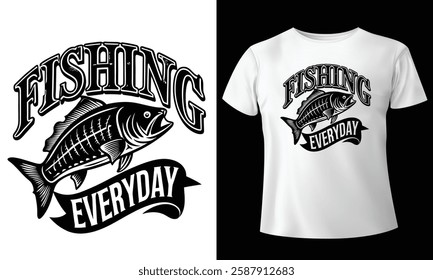 Fishing t-shirt design bundle, Fishing vintage t-shirt collection, vintage fishing t-shirt set graphic illustration, Fishing vector emblem