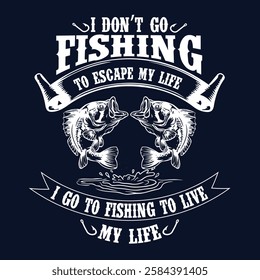 Fishing T-shirt Design for fish lover.