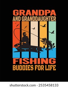 Fishing T-Shirt Design. Grandpa fishing t shirt design.