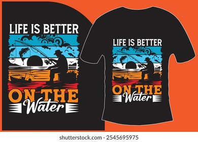 Fishing T-shirt design Print on demand