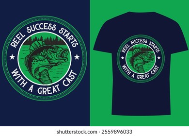 Fishing T-shirt Design, Fishing Printing T-shirt Design