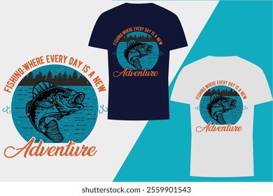 Fishing T-shirt Design, Fishing Printing T-shirt Design