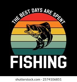 Fishing t-shirt design. Fishing silhouette vector. Fishing icon