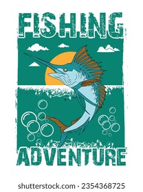 Fishing T-shirt Design, Fishing tee