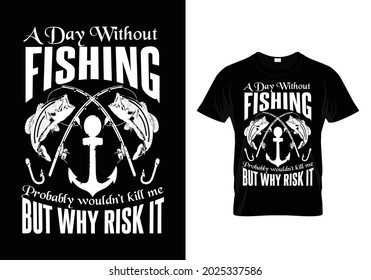 Fishing t-shirt design template black and white fishing vector design