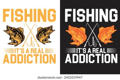 fishing t-shirt design template creative Typography