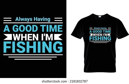 fishing t-shirt design template fishing rod