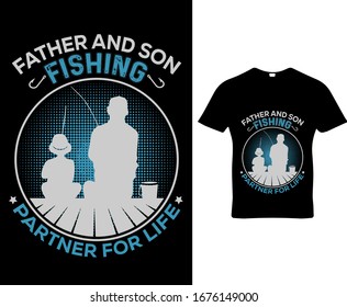 Fishing t-shirt design template vector.  