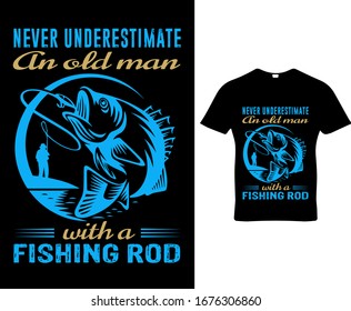 FISHING T-SHIRT DESIGN TEMPLATE VECTOR.