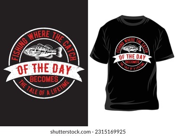 T-Shirt Design Vorlage Vektor and Fishing T-Shirt Design, Fish Vektorgrafik, Fishing Vektor, T-Shirt Design, T-Shirts Design, Vektorgrafik, Typografie.