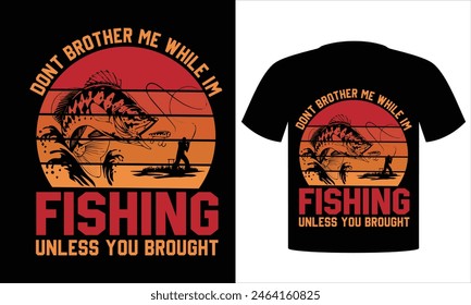 Fishing T-shirt Design Template Vector And Fishing T-Shirt Design, Fish vector illustration with black background,, Fishing T shirt design, Unique And Colorful Fishing T shirt design, vector, template