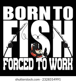 Fishing t-shirt design with test, isolated white background 