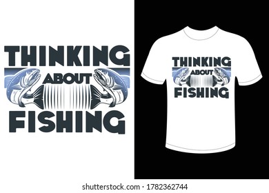 Fishing T-shirt Design with text effect