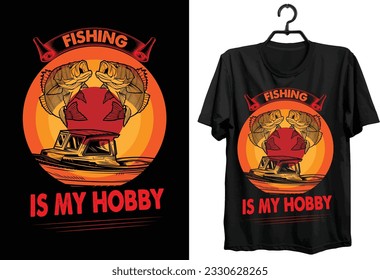 Fishing T-shirt Design. Typography, Custom, Vector t-shirt design. World fishing tournament t-shirt design.
