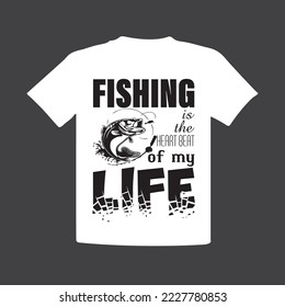 fishing t-shirt design typography template