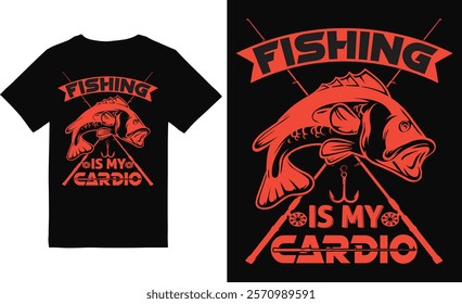 fishing t-shirt design, fishing vector design.